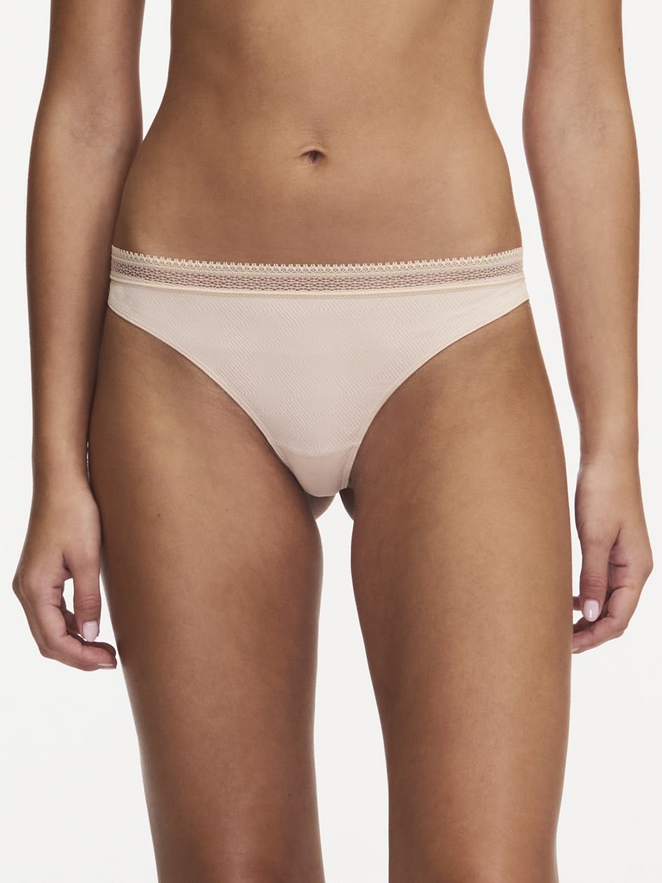 Beige Rose Chantelle Dream Today Women Thong Panty | AQW1479BX