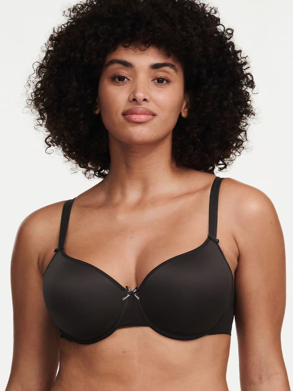 Black Chantelle Basic Invisible Smooth Support Women T-Shirt Bra | LUF3553AT