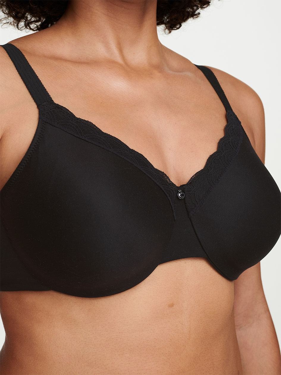 Black Chantelle C Comfort Seamless Underwire Women Unlined Bra | CGL8054NN