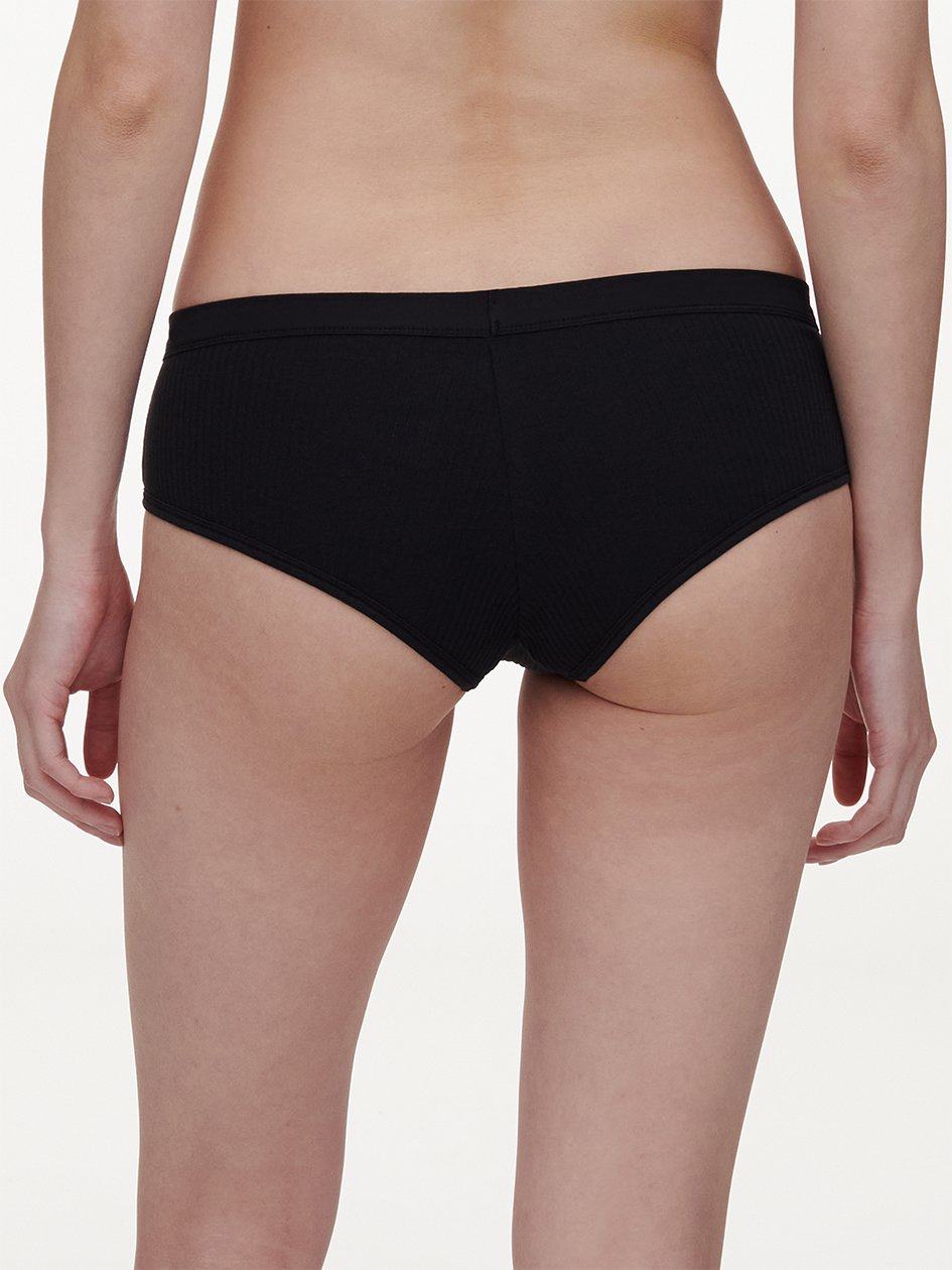 Black Chantelle Cotton Comfort Women Hipster Panty | OFE5273FT