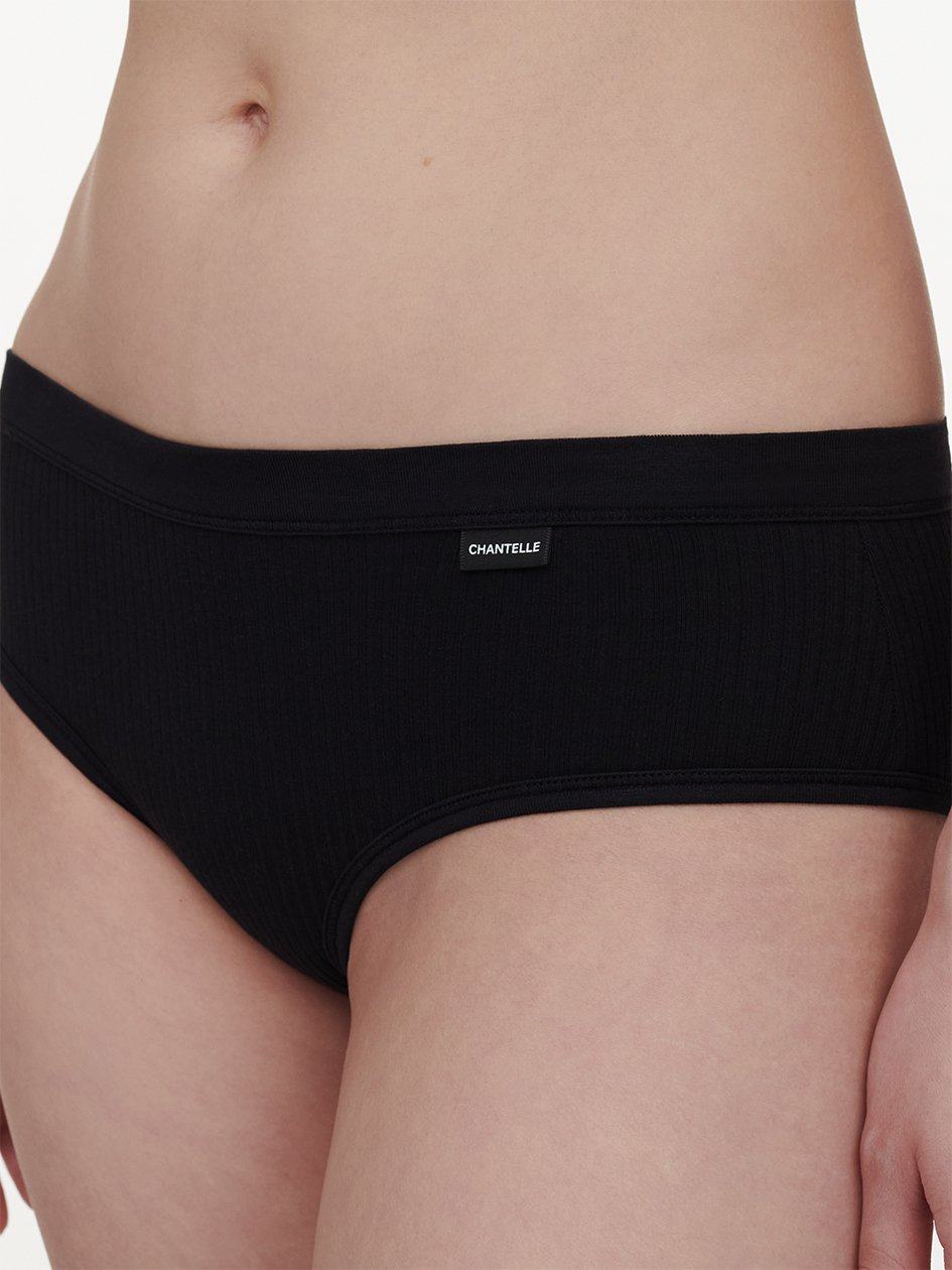 Black Chantelle Cotton Comfort Women Hipster Panty | OFE5273FT