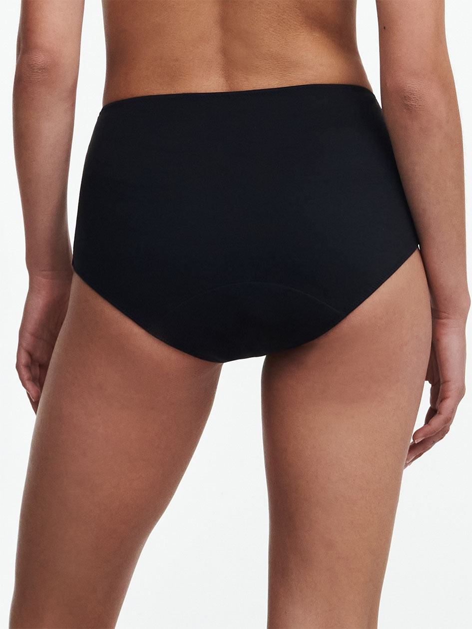 Black Chantelle Essential Leakproof High Waist Women Briefs | LOA1385PT