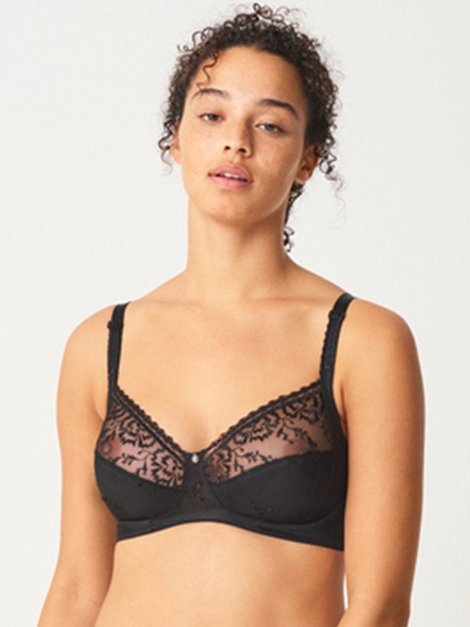 Black Chantelle Every Curve Full Coverage Wireless Women Bras | XIZ987MK