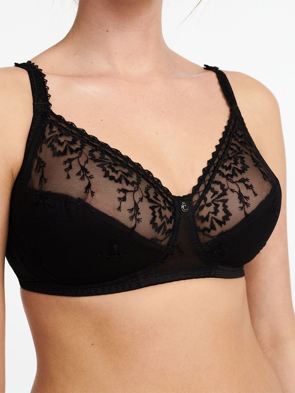 Black Chantelle Every Curve Full Coverage Wireless Women Bras | XIZ987MK