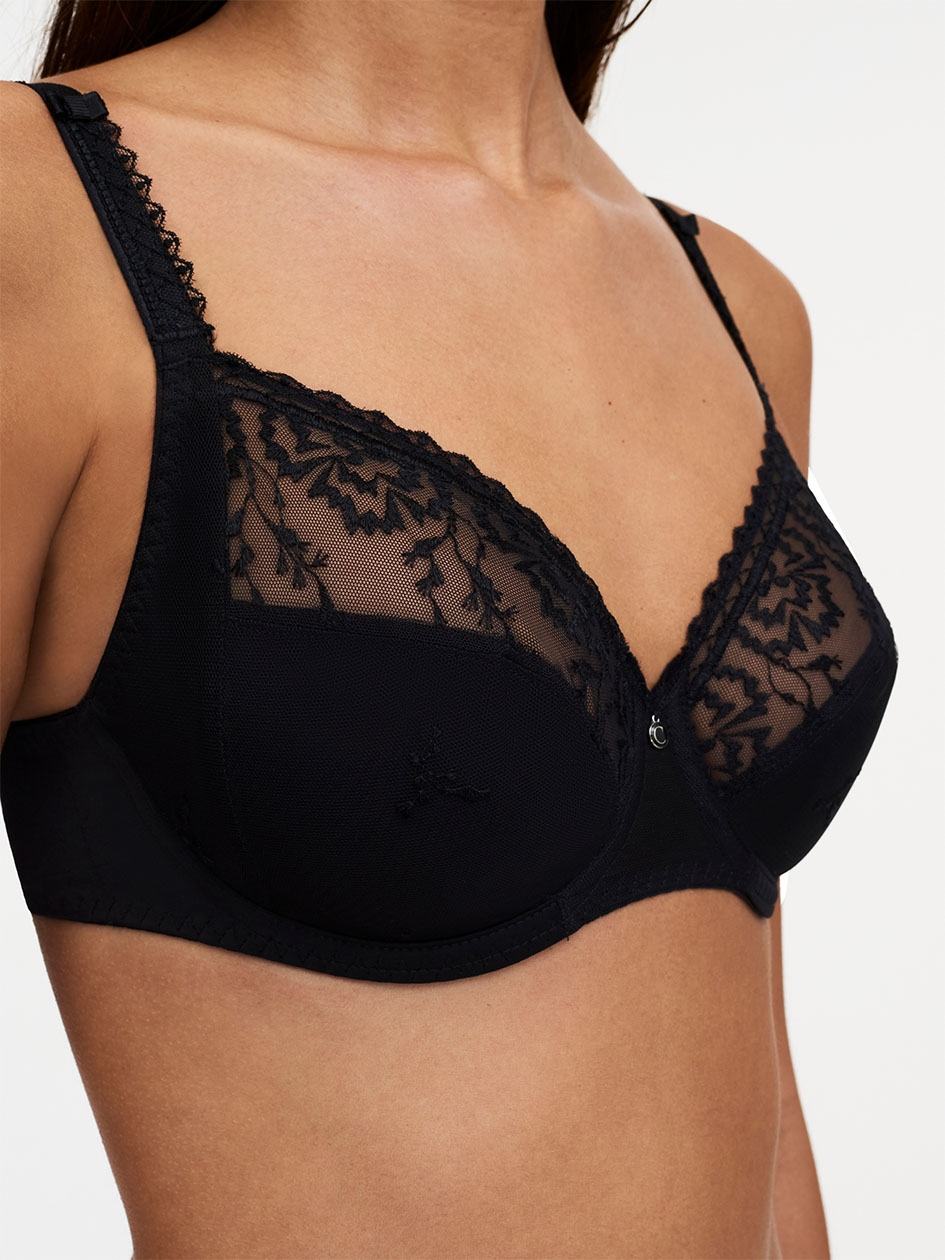 Black Chantelle Every Curve Full Coverage Women Unlined Bra | LBZ551YB