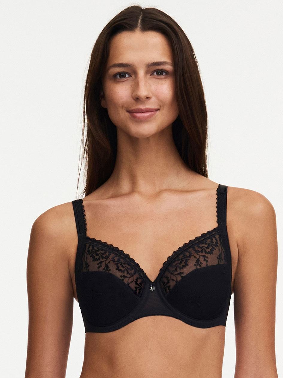 Black Chantelle Every Curve Full Coverage Women Unlined Bra | LBZ551YB