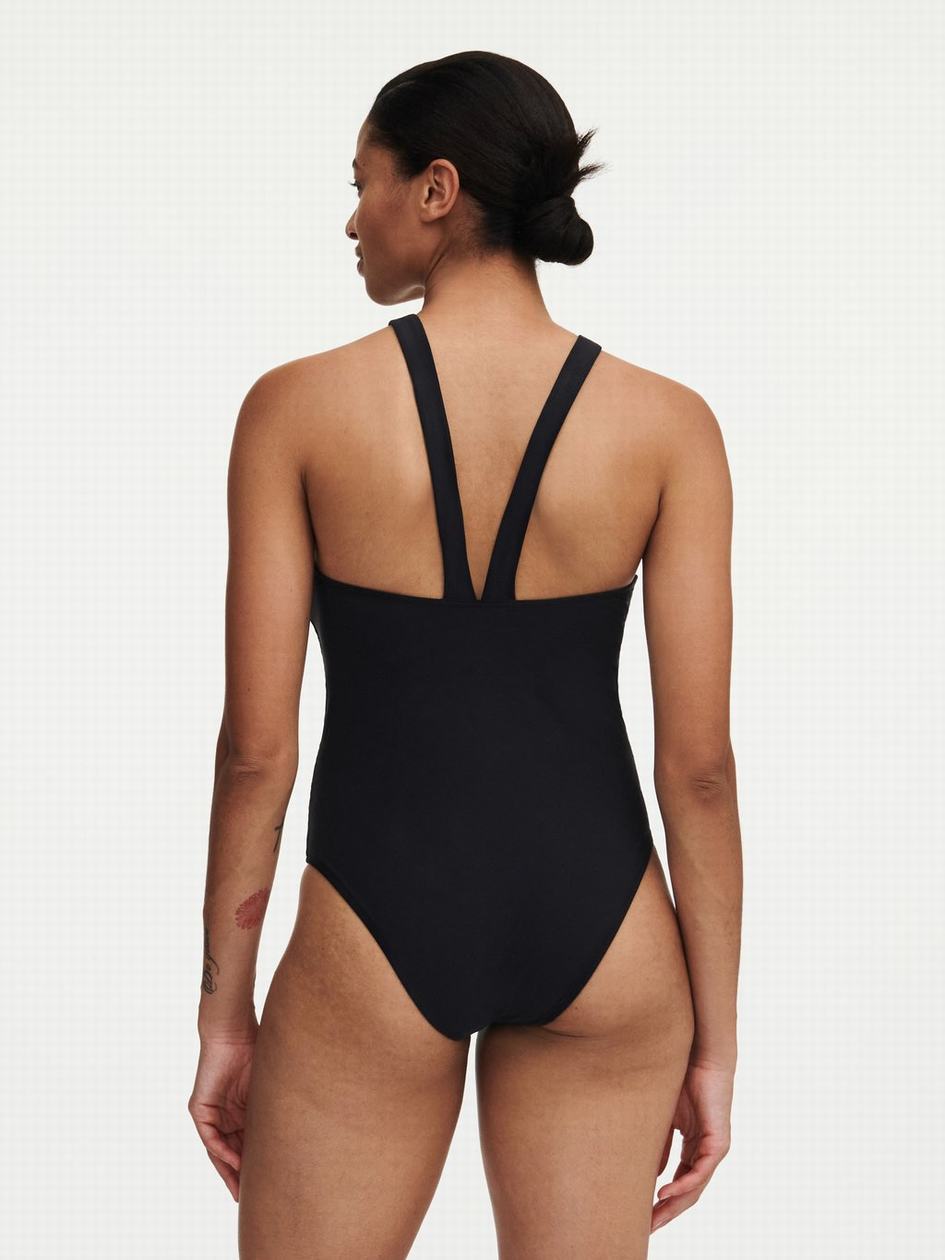 Black Chantelle Glow Wireless Women Swimsuits | IOH3092OQ