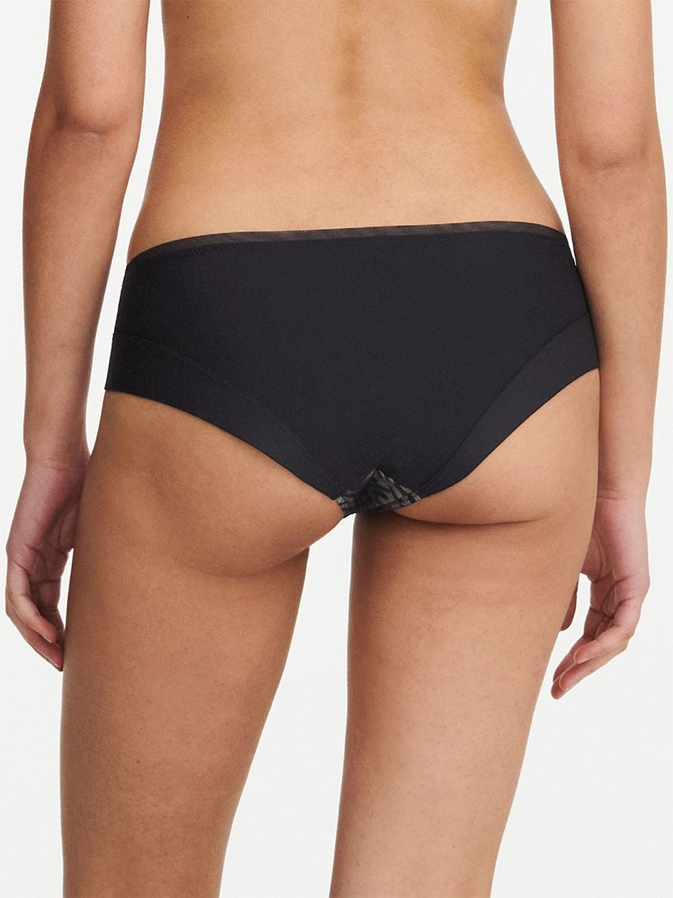 Black Chantelle Graphic Allure Lace Women Hipster Panty | ZST723YI