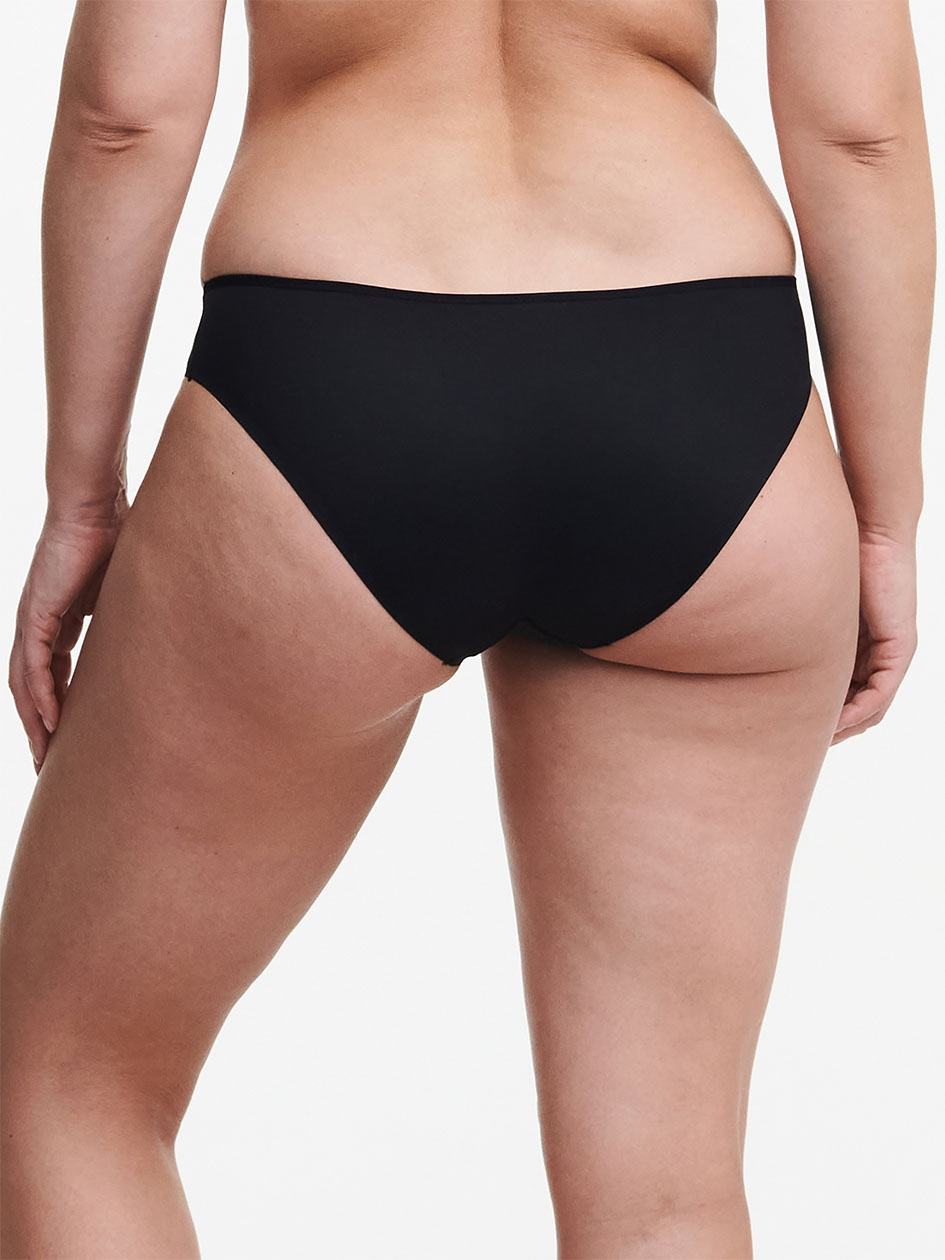 Black Chantelle Graphic Support Women Bikini Bottoms | YLO155WA