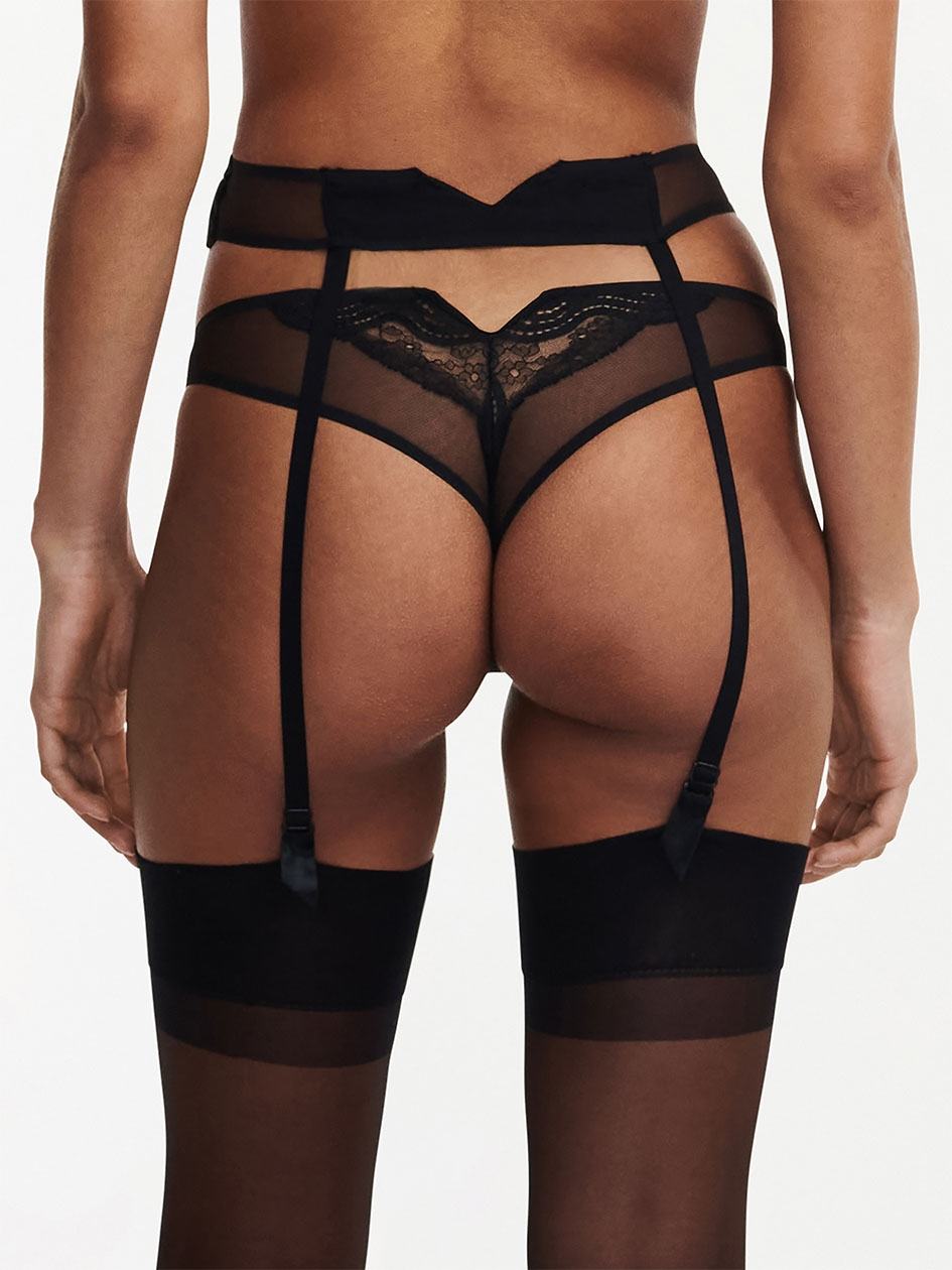 Black Chantelle Hypnotic Suspender Women Belts | XSG8727AI