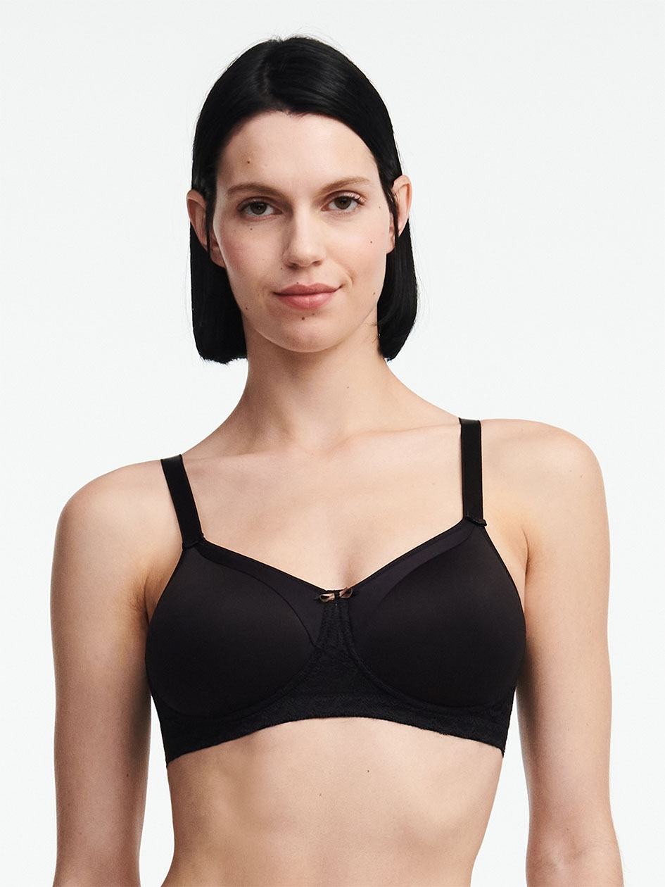 Black Chantelle Merci Custom Fit Wireless with Pocket Women Bras | SYB8767AT