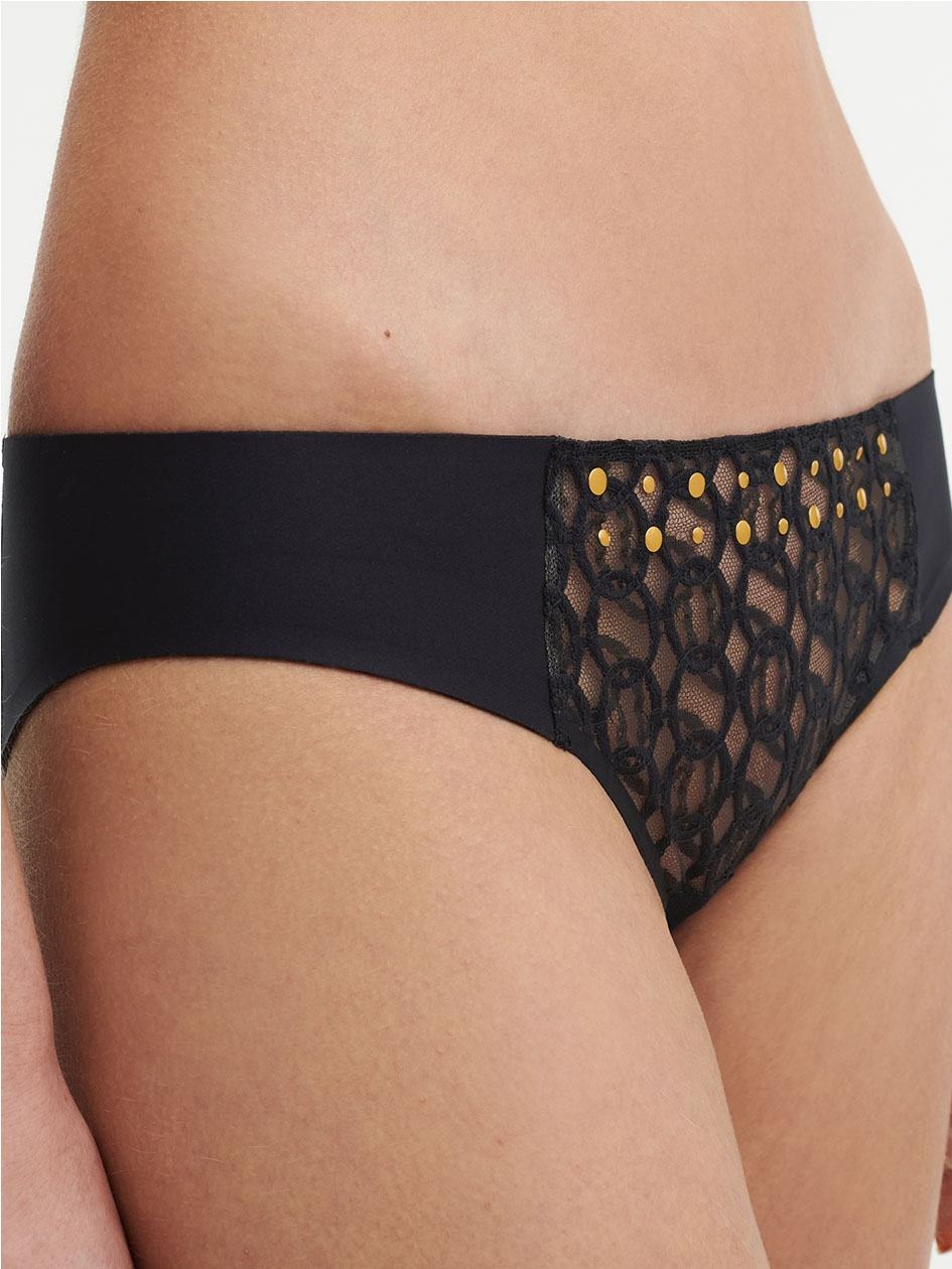 Black Chantelle MetallX Women Briefs | PHH1993TI