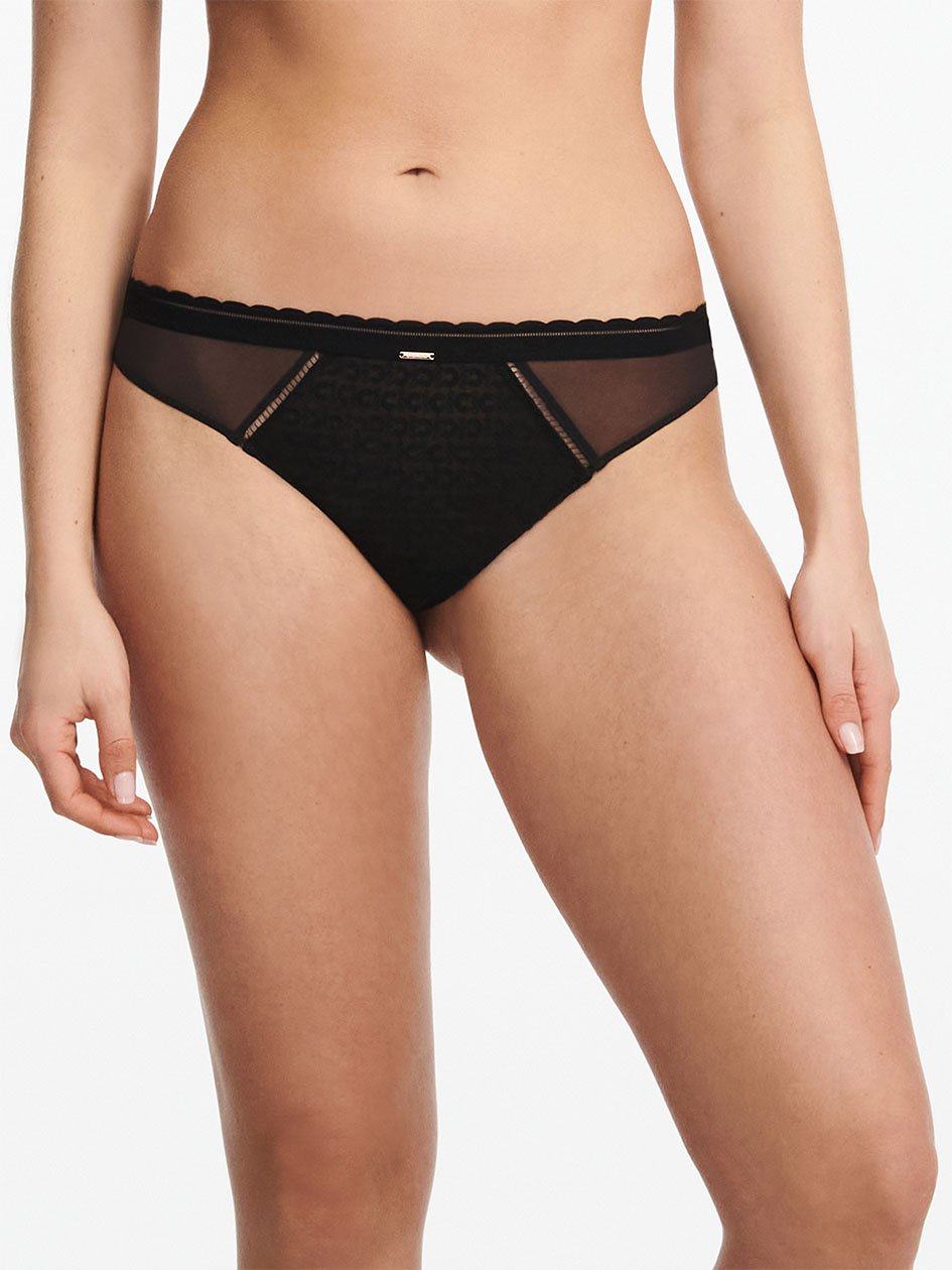 Black Chantelle Monogram Cheeky Women Bikini Panty | IEH7992NS