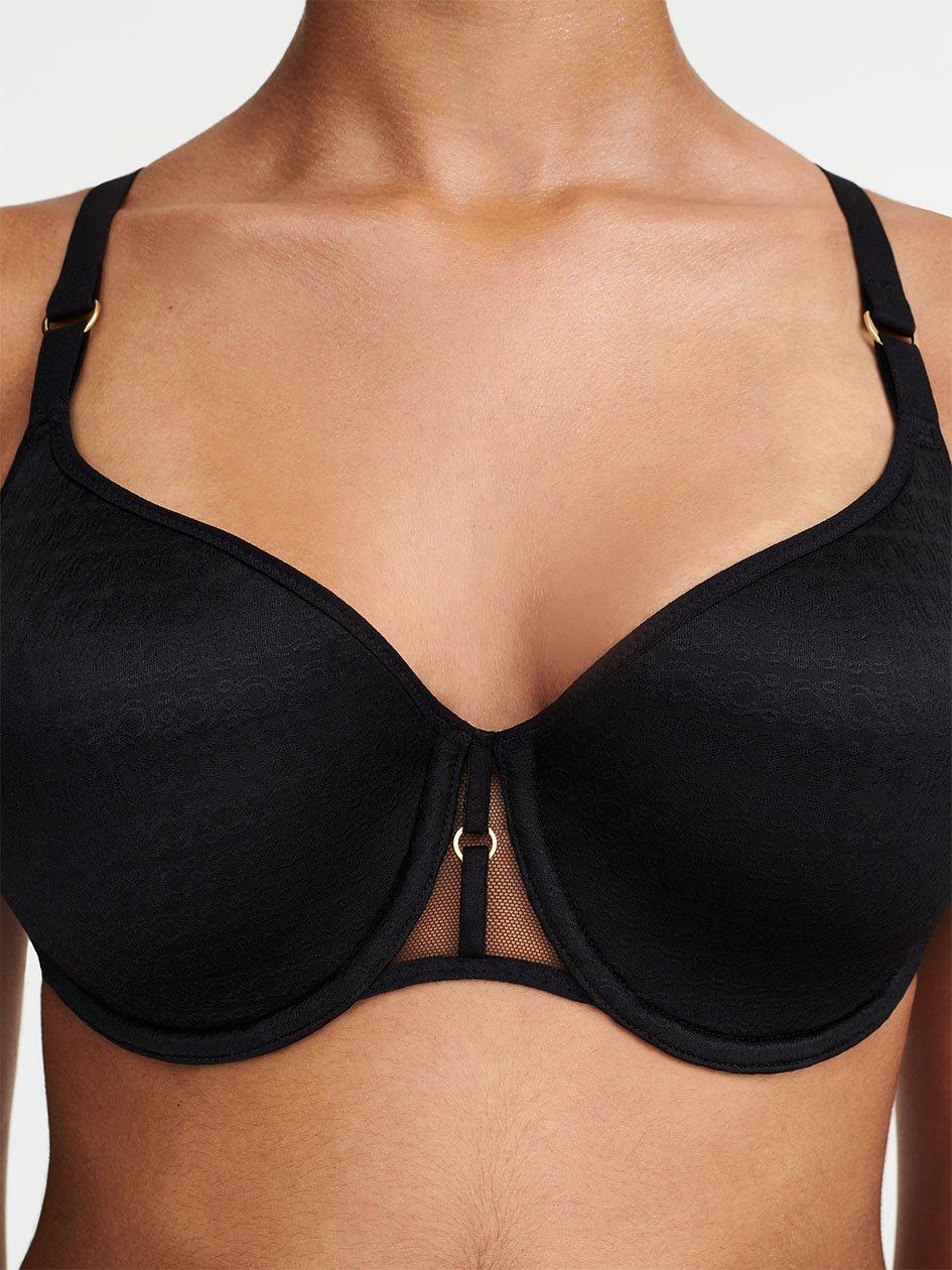 Black Chantelle Monogram Smooth Lightweight Women T-Shirt Bra | DBM995IG