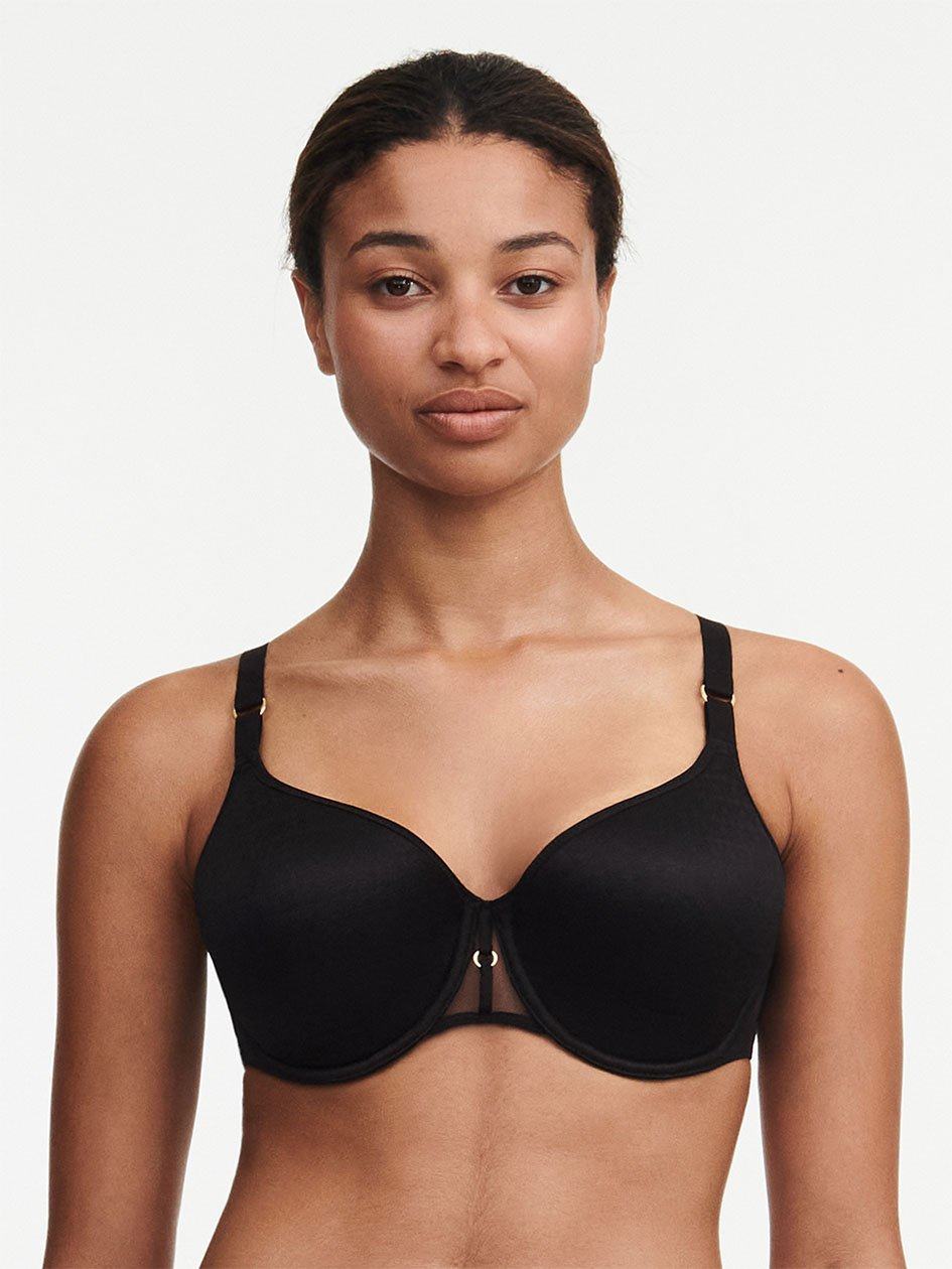 Black Chantelle Monogram Smooth Lightweight Women T-Shirt Bra | DBM995IG