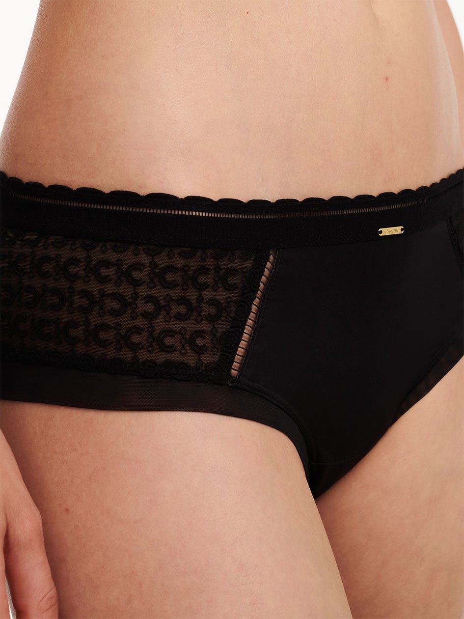 Black Chantelle Monogram Women Hipster Panty | XRT9555KE