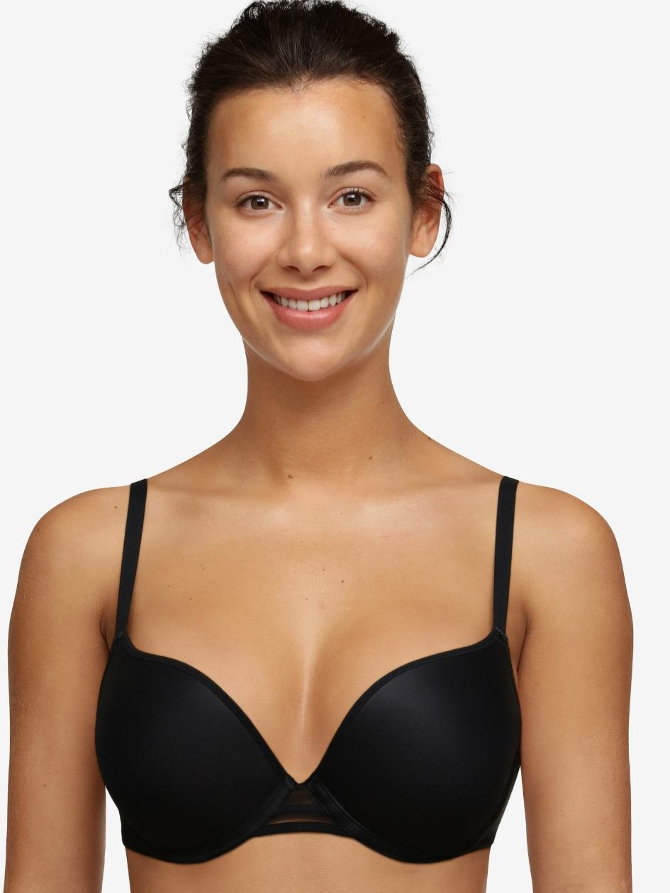 Black Chantelle Nais Push-Up Women Bra | FOH596HM