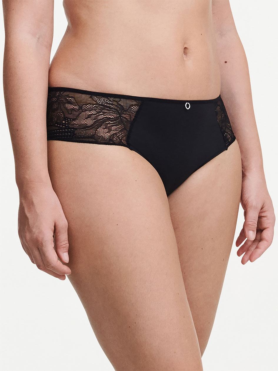 Black Chantelle Naya Lace Women Hipster Panty | DBR93100RJ