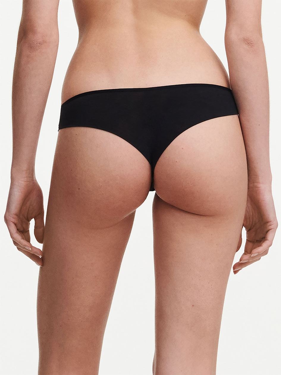 Black Chantelle Naya Lace Women Thong Panty | LQT789GO