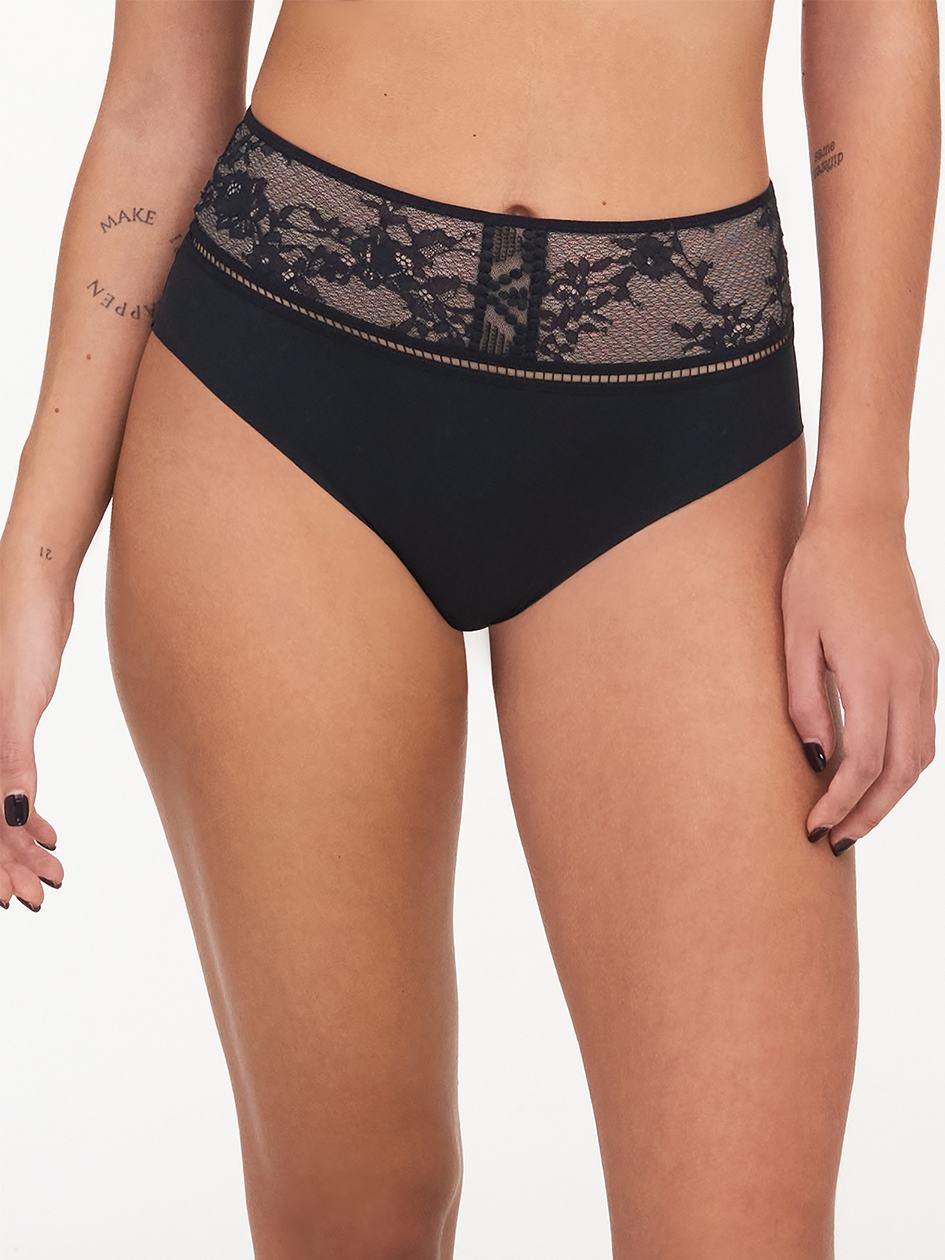 Black Chantelle Olivia High Waist Women Briefs | YZF4575BJ