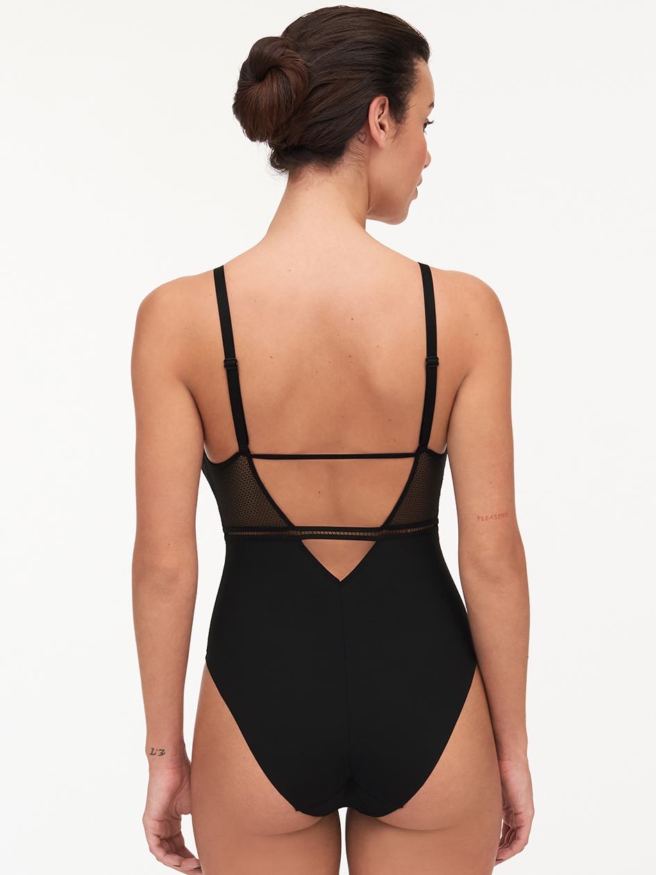 Black Chantelle Olivia Women Bodysuit | TJH6057QI