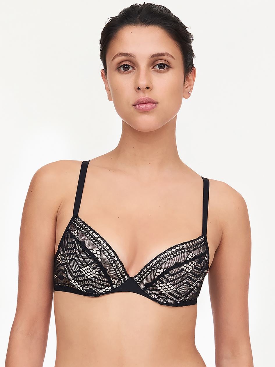 Black Chantelle Ondine Push-Up Women Bra | FIY8584CQ