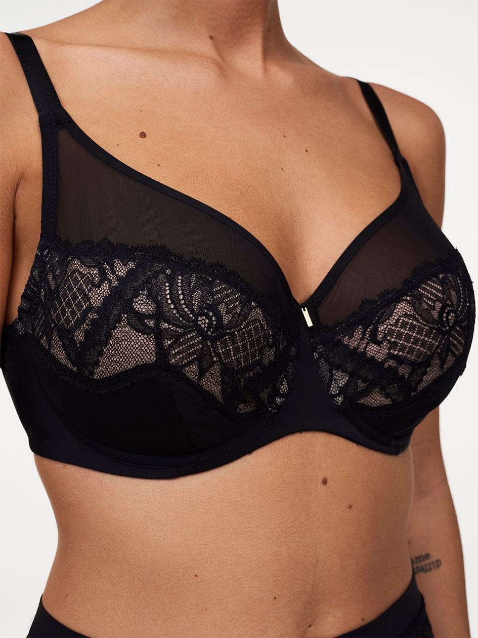 Black Chantelle Orangerie Dream Full Coverage Underwire Women Bras | KEM1325QL