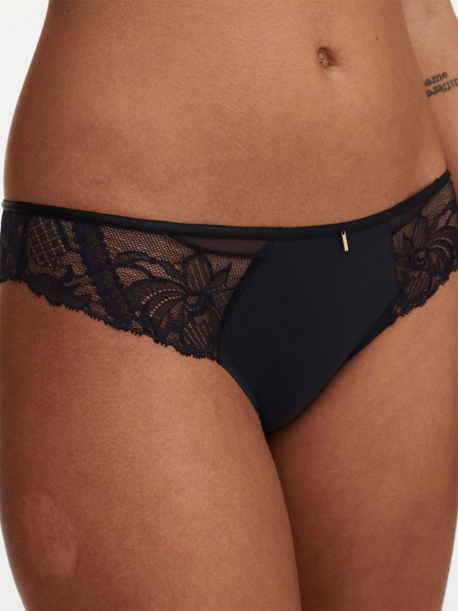 Black Chantelle Orangerie Dream Women Thong Panty | MJU5766CR