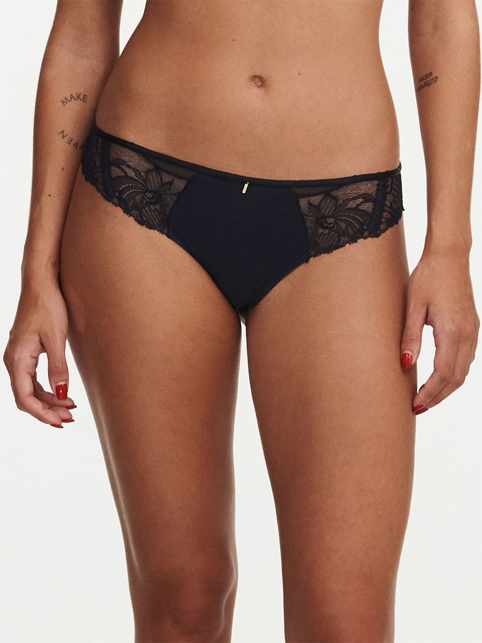 Black Chantelle Orangerie Dream Women Thong Panty | MJU5766CR