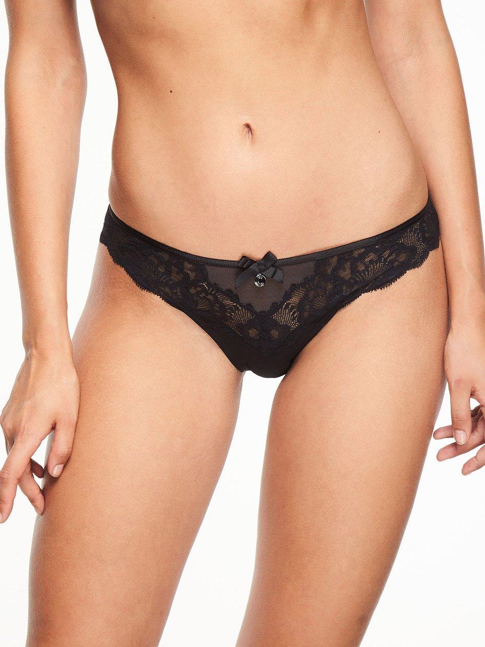 Black Chantelle Orangerie Women Bikini Bottoms | HCL5564JB