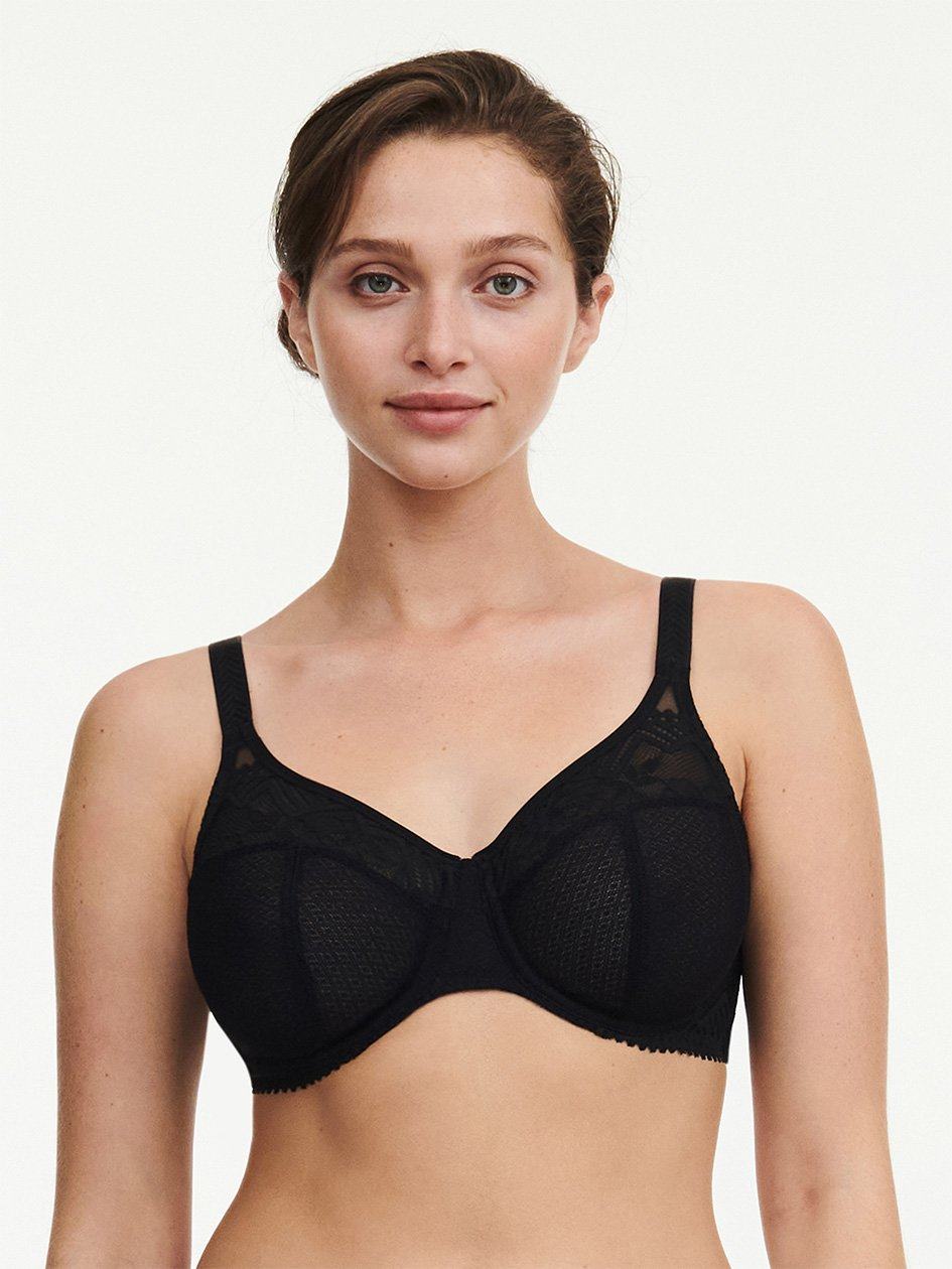 Black Chantelle Origins Lace Full Coverage Underwire Women Bras | AUQ641SH