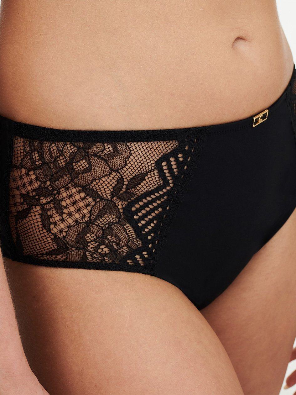 Black Chantelle Origins Lace Women Bikini Bottoms | EPM5299NT