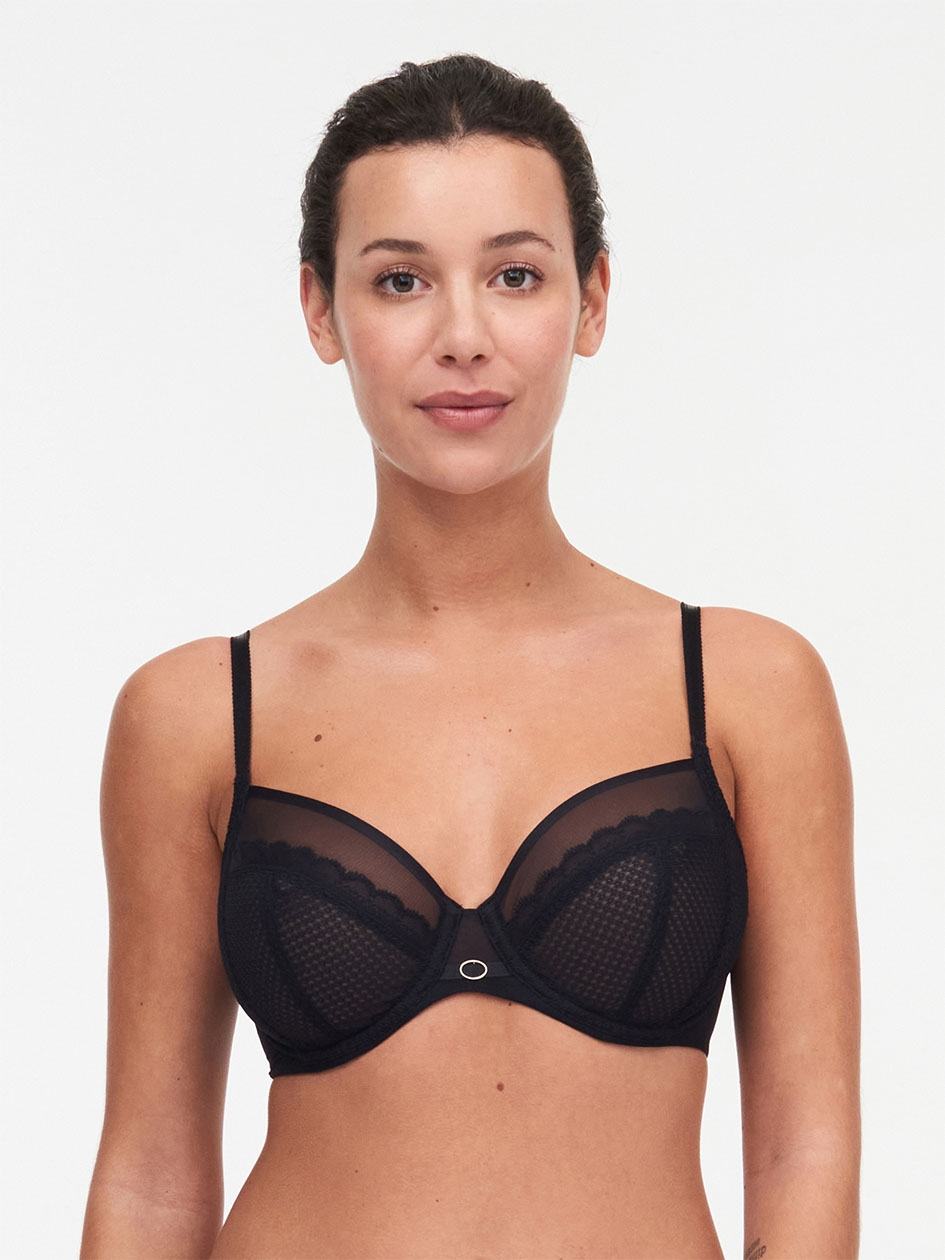 Black Chantelle Parisian Allure Plunge Women Unlined Bra | RBK6420SI