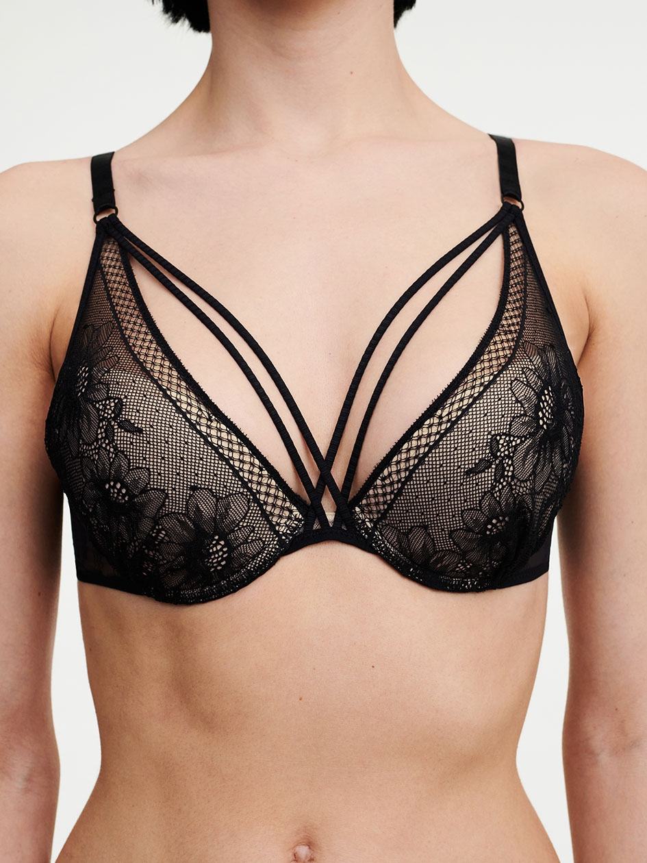 Black Chantelle Rebecca Push-up Women Bra | MLE4540QX