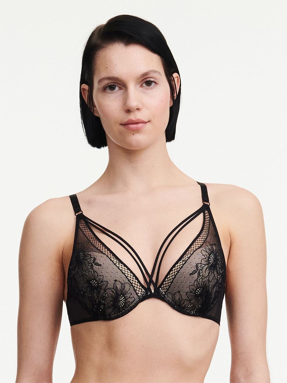 Black Chantelle Rebecca Push-up Women Bra | MLE4540QX