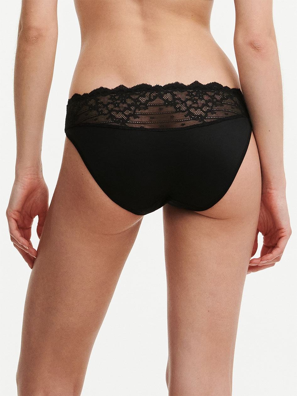 Black Chantelle Rive Gauche Lace Women Bikini Panty | ZJH4950JD