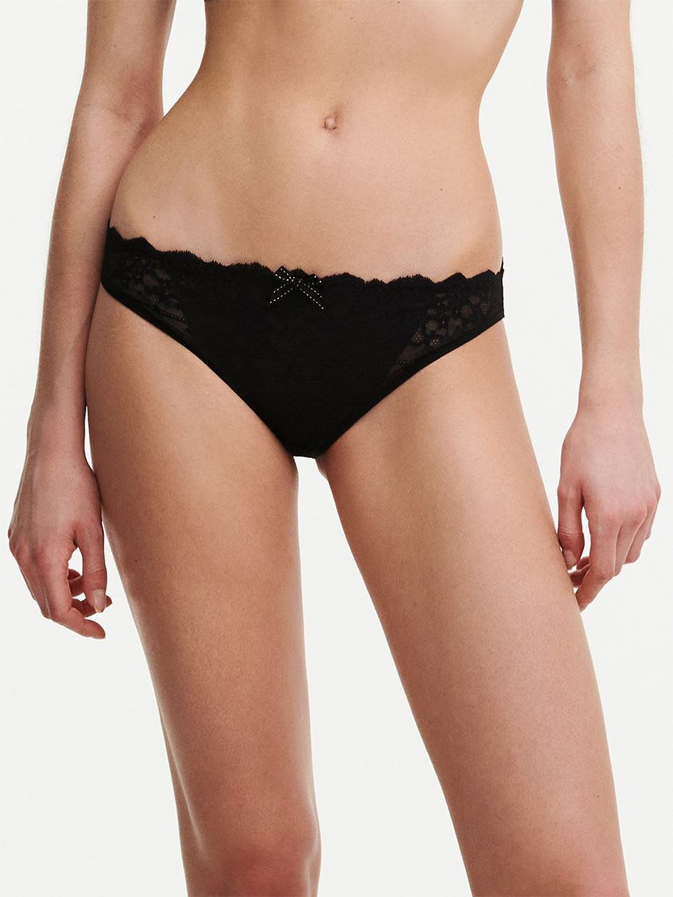 Black Chantelle Rive Gauche Lace Women Bikini Panty | ZJH4950JD