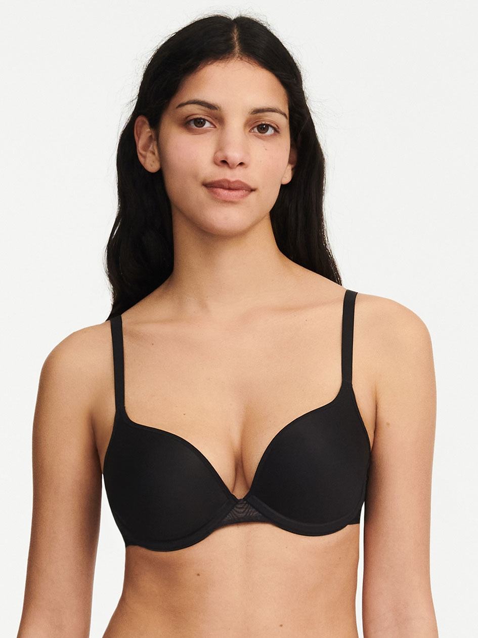 Black Chantelle Romane Push-Up Women Bra | KYO323VG