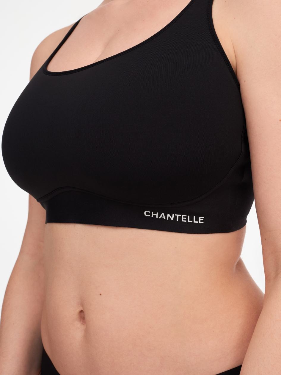 Black Chantelle SoftStretch AIR Lounge Women Sports Bra | GEV524VF