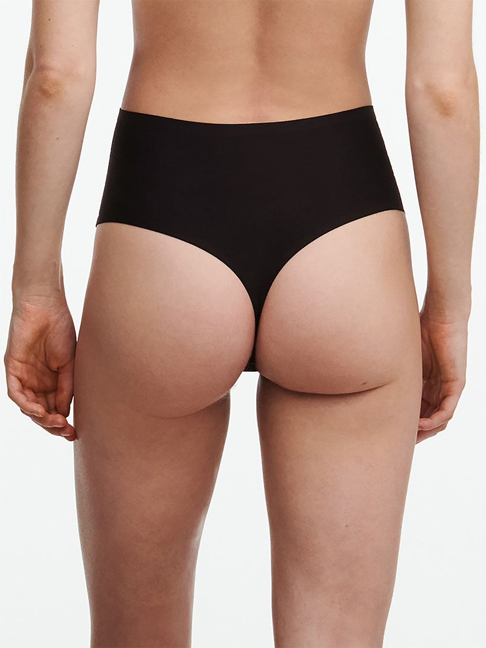 Black Chantelle SoftStretch High Waist Women Thong Panty | JAM82100PI