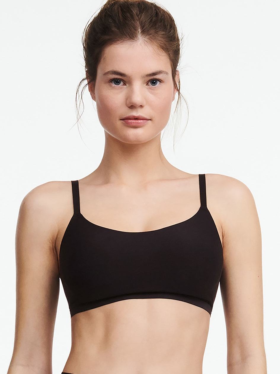 Black Chantelle SoftStretch Scoop Padded Women Bralettes | HPL37100WA