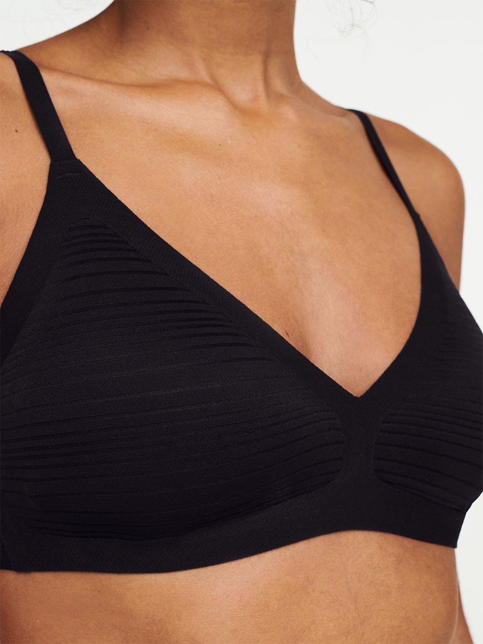 Black Chantelle SoftStretch Stripes Women Bralettes | FWB8728YS