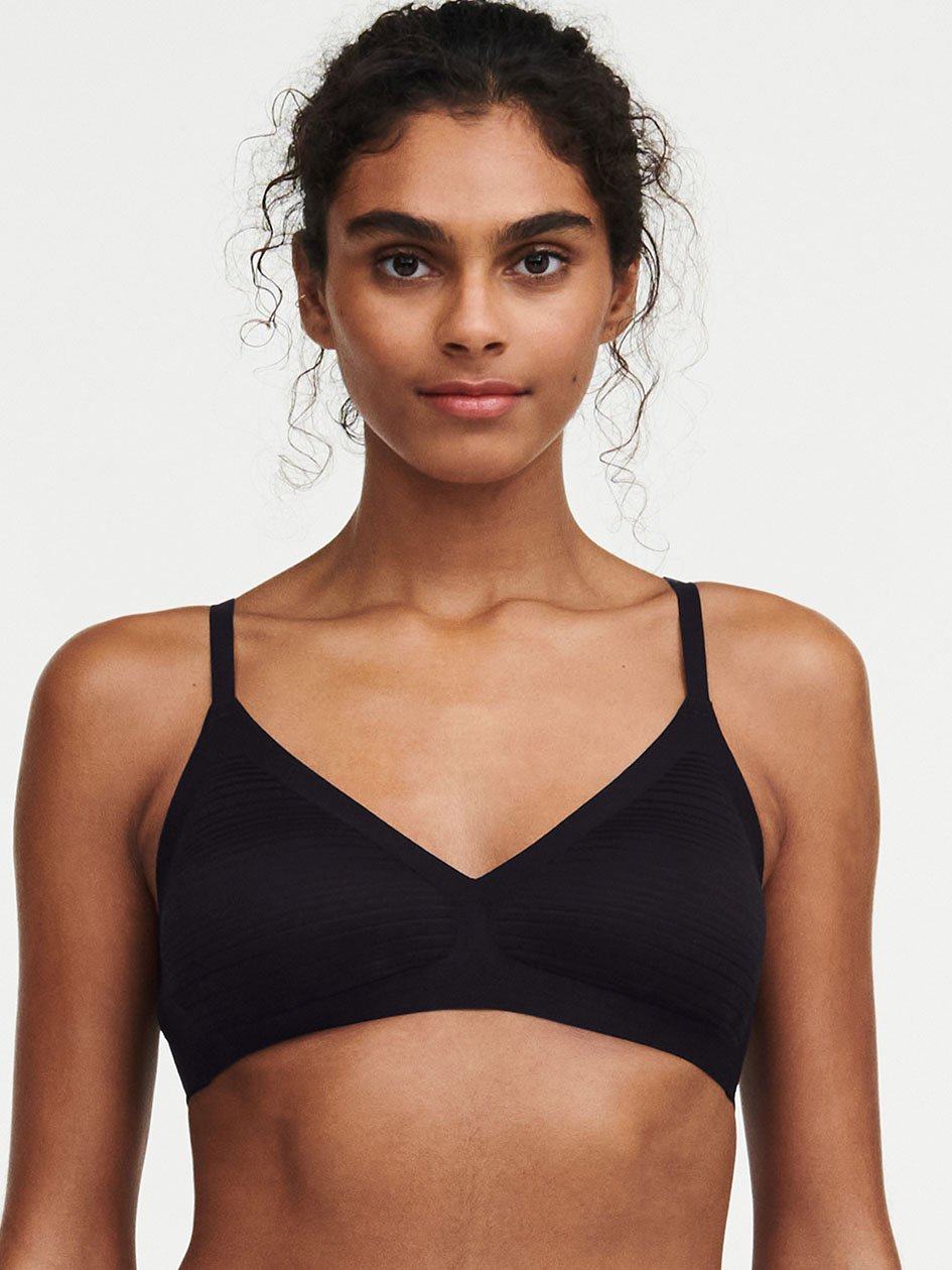 Black Chantelle SoftStretch Stripes Women Bralettes | FWB8728YS