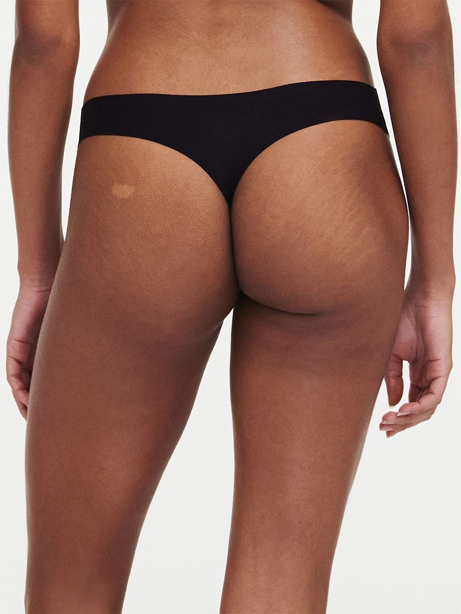 Black Chantelle SoftStretch Women Thong Panty | ZPM1925AN