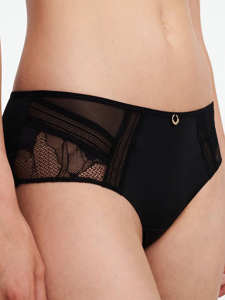 Black Chantelle True Lace Women Hipster Panty | GHA931AQ