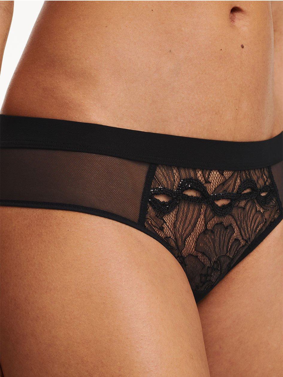 Black Chantelle Xtravagant Lace Women Hipster Panty | NIQ9118WP