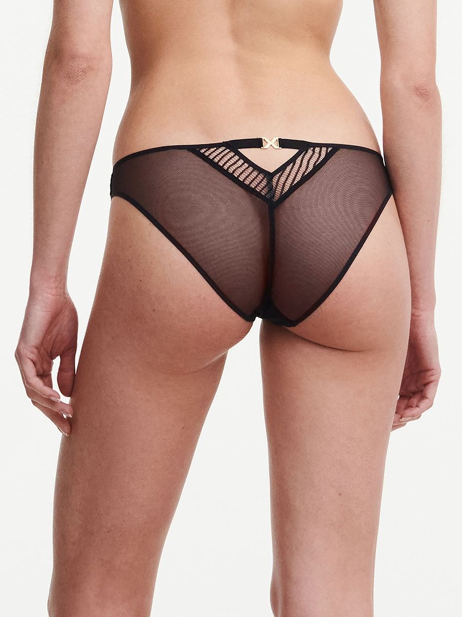 Black Chantelle tXture Women Briefs | KQI7157SC