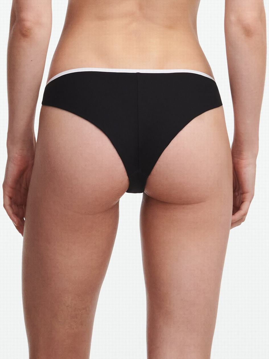 Black White Chantelle Authentic Swim Women Bikini Bottoms | BGT754BG