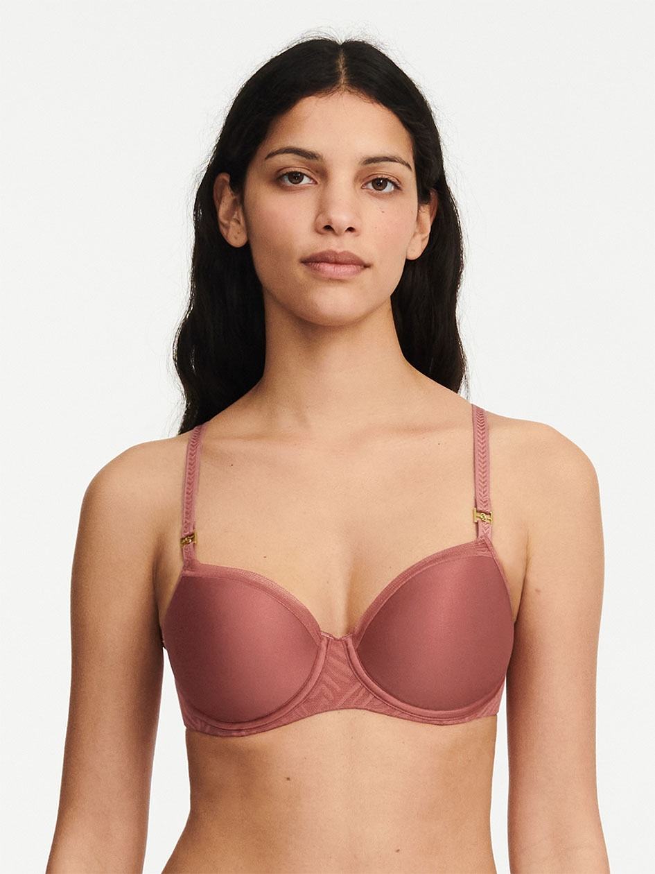 Brown Chantelle Graphic Allure Smooth Custom Fit Demi Women T-Shirt Bra | PII7789TF