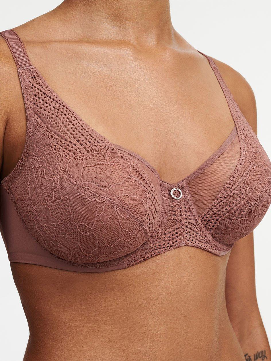 Brown Chantelle Naya Lace Underwire Women Unlined Bra | RVY9511DK